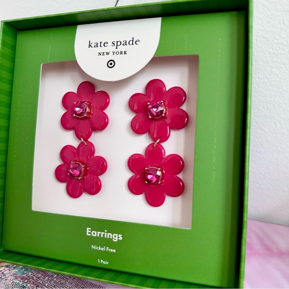 Kate Spade X Target Floral Linear Earrings New